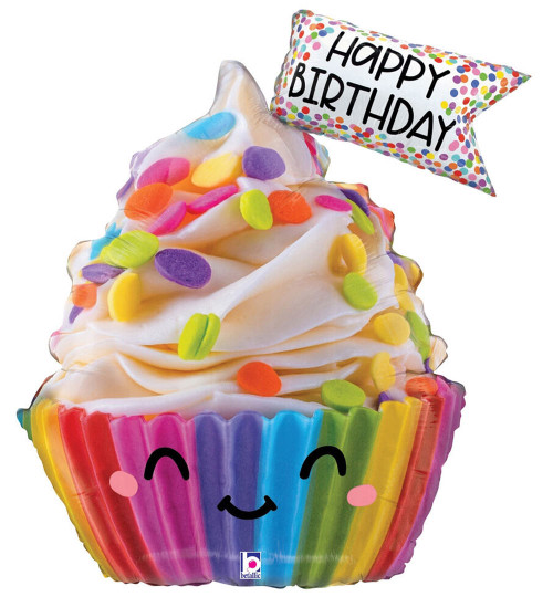 Oversize Cute Cupcake Birthday 31" 