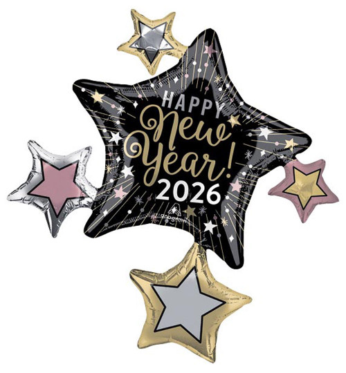 Happy New Year 2026 Balloon - 35"