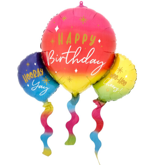Oversize Happy Birthday Combo Mylar Balloon 26" x 36"