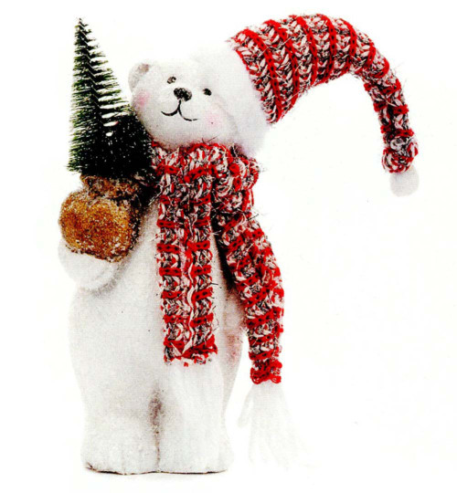 Standing Polar Bear with Scarf
