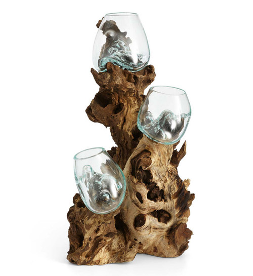 Cohasset Molten Glass Triple Terrarium