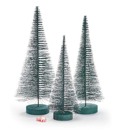 Dark Green Bottle Brush Trees 