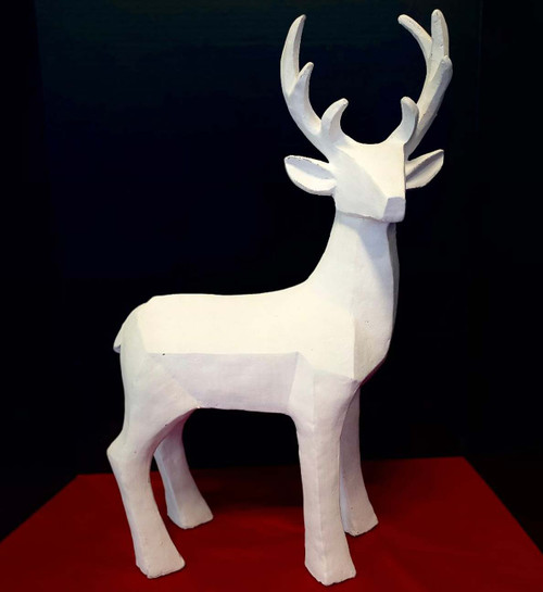 Tall Standing White Reindeer