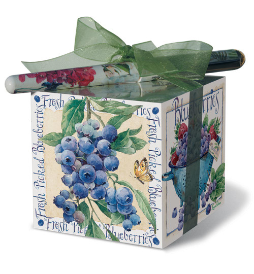 Blueberries - Paper Block & Pen Set