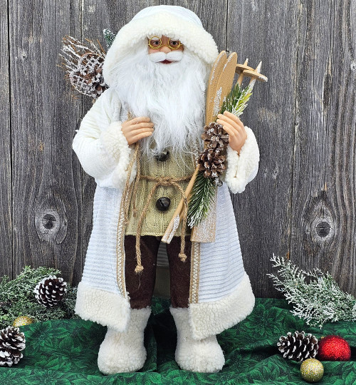 24" Woodland Ski Santa
