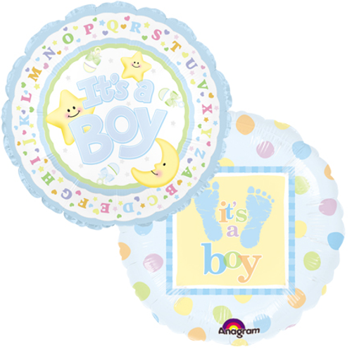 New Baby Boy Mylar Balloons (2)
