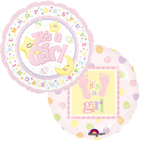 New Baby Girl Mylar Balloon (2)