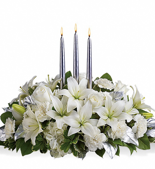 Silver Elegance Centerpiece
